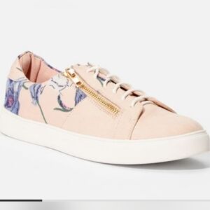 Pink foral sneakers JustFab Kick It Up 10